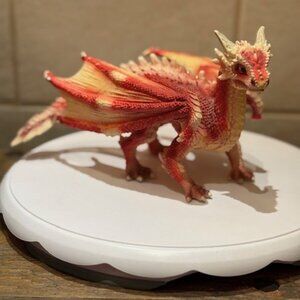 Schleich Bayala D-73527 Young Red Dragon 2011. Red & White 5" x 9"